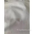Tissu polyester blanc gaufré